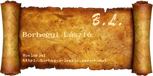 Borhegyi László névjegykártya