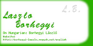laszlo borhegyi business card